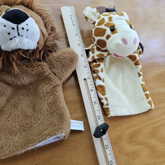 Puppet Company LION hand plush stuffed animal with bonus GIRAFFE - Picture 2 of 13